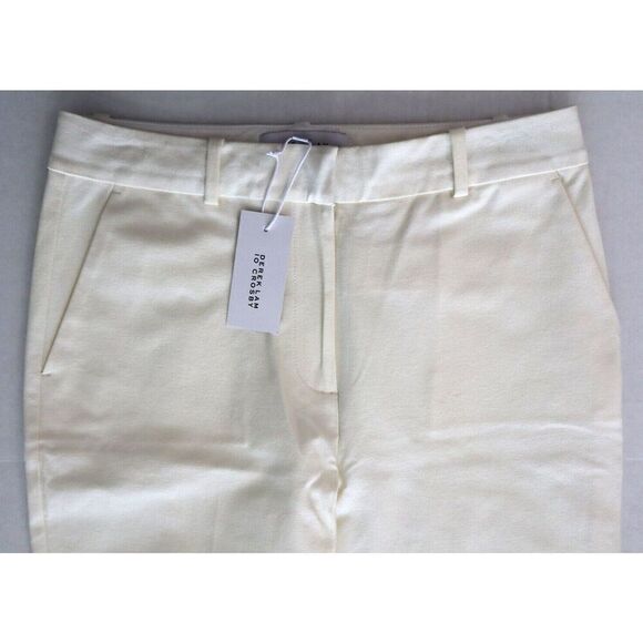 Derek Lam 10 Crosby Women Sz 8 Soft White Bronte Flat Front Cigarette Pants - Picture 7 of 13